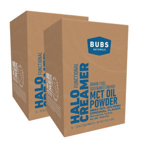 BUBS Naturals Halo Creamer with MCT Oil Powder and Grass Fed Butter, 14ct travel pack, bundle of 2