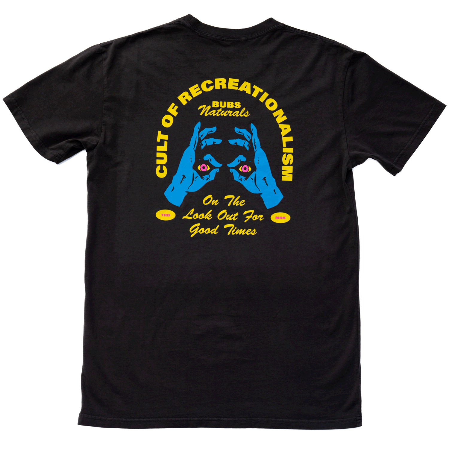 BUBS Naturals On the Lookout Black T-Shirt, Cult of Recreationalism, Back