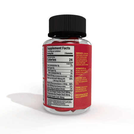 BUBS Naturals Apple Cider Vinegar Gummies, Back Supplement Facts
