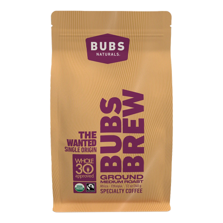 BUBS Brew Wanted Specialty Coffee, Medium Roast Ground, Front